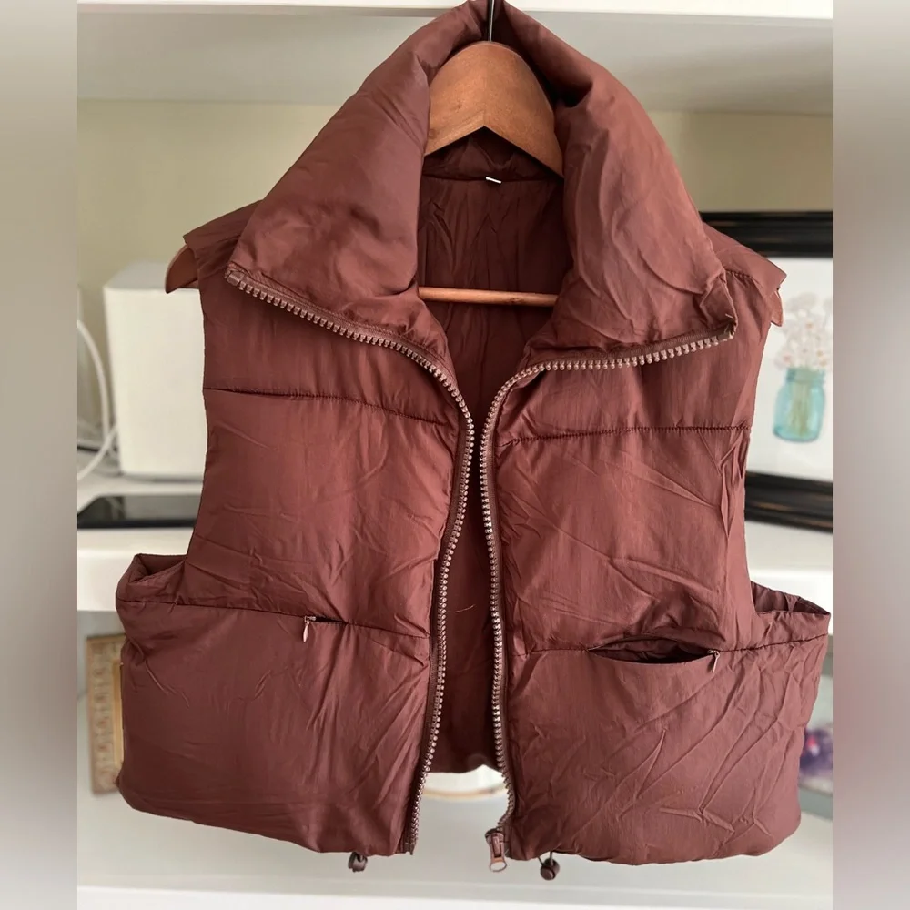 Vest jacket cropped sz L